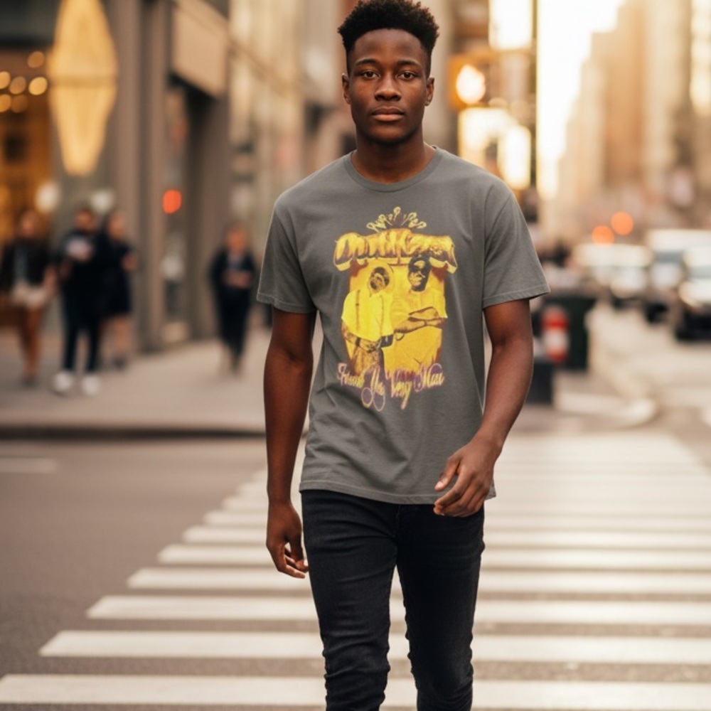 NWT Unisex Gray Acid Wash OUTKAST Short Sleeve Graphic Tee Shirt - Size 2XL